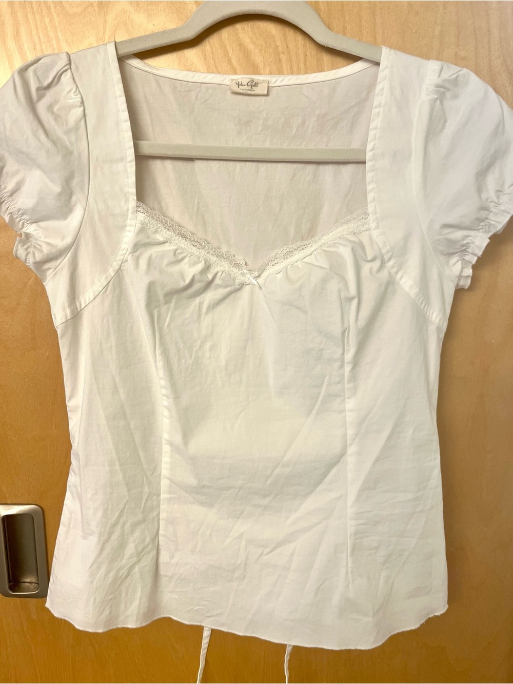 John Galt White Puff Sleeve Top - Picture 4 of 14